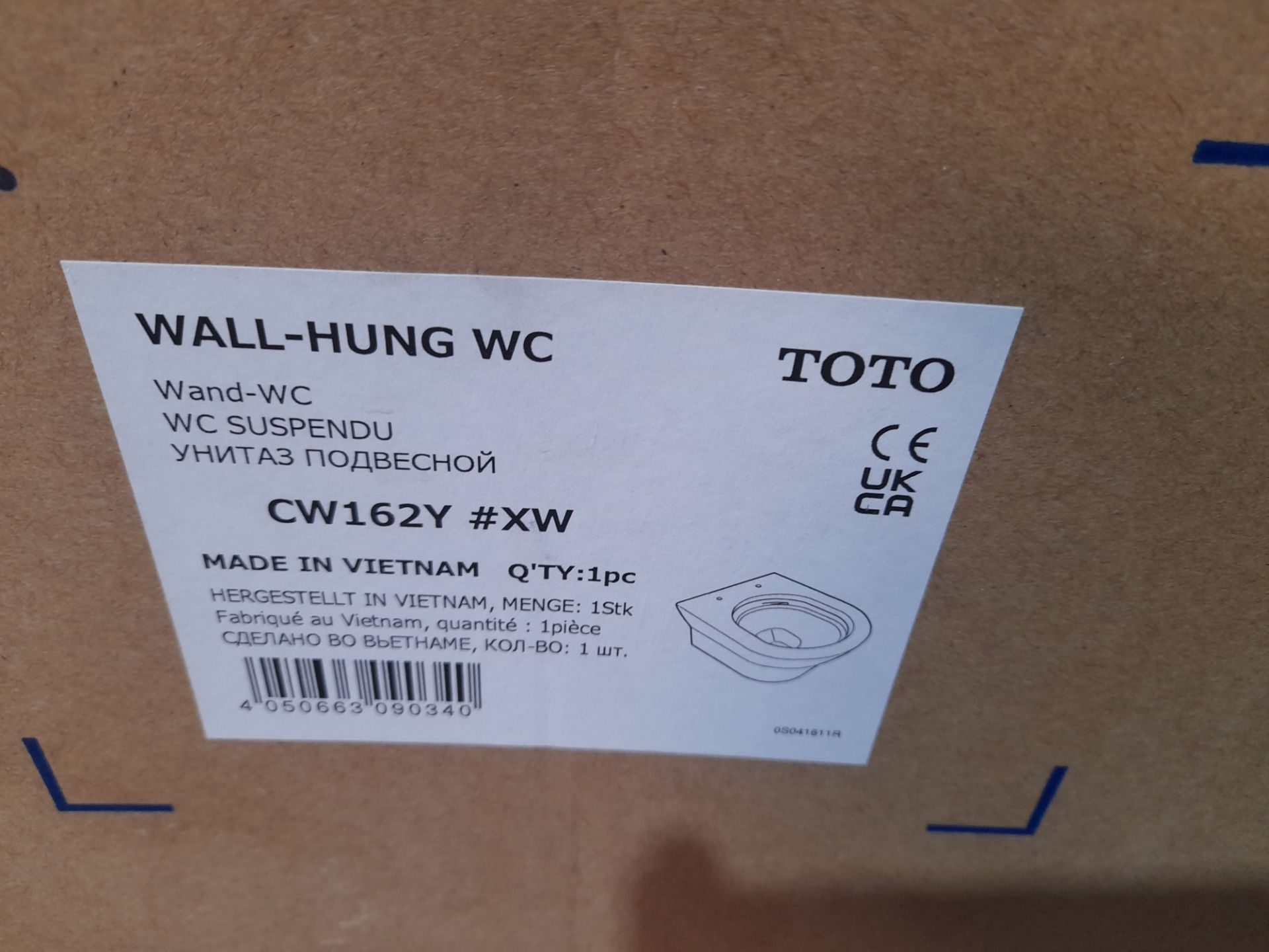 Toto Wall Hung WC (CW162Y) (Boxed) - Image 2 of 2