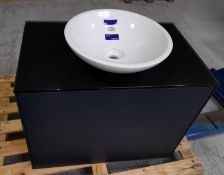 Villeroy & Boch sink basin with vanity unit (800x500x600) (Ex-display, viewing strongly