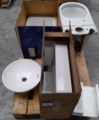 3 x Various Villeroy & Boch sink basins & a Villeroy & Boch WC basin (Ex-display, viewing strongly