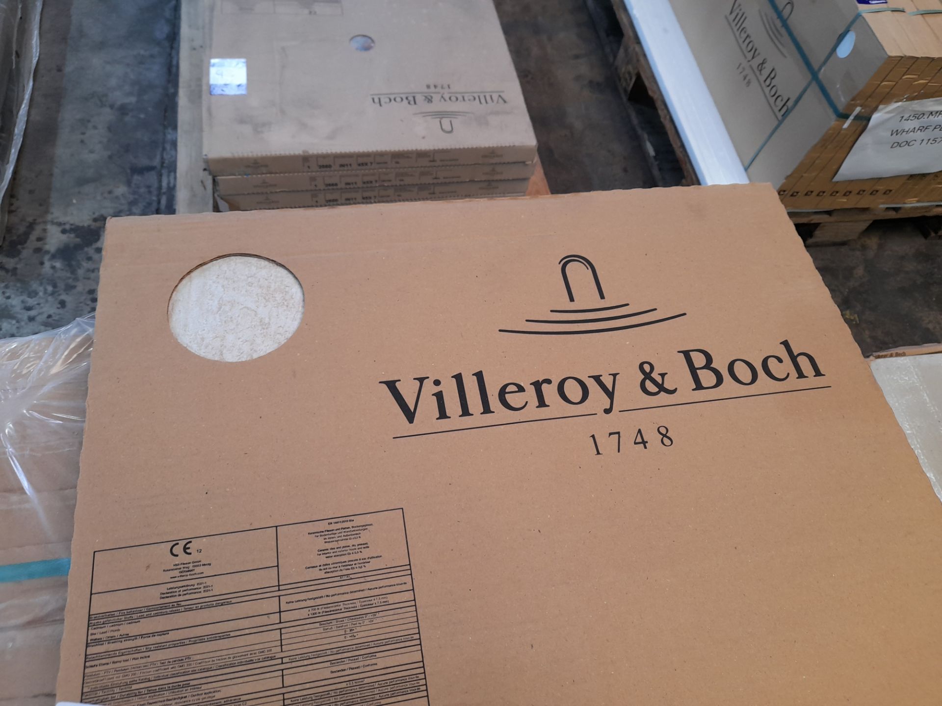 Villeroy & Boch My Earth 60x60 hellbeige tiles to pallet - Image 4 of 4