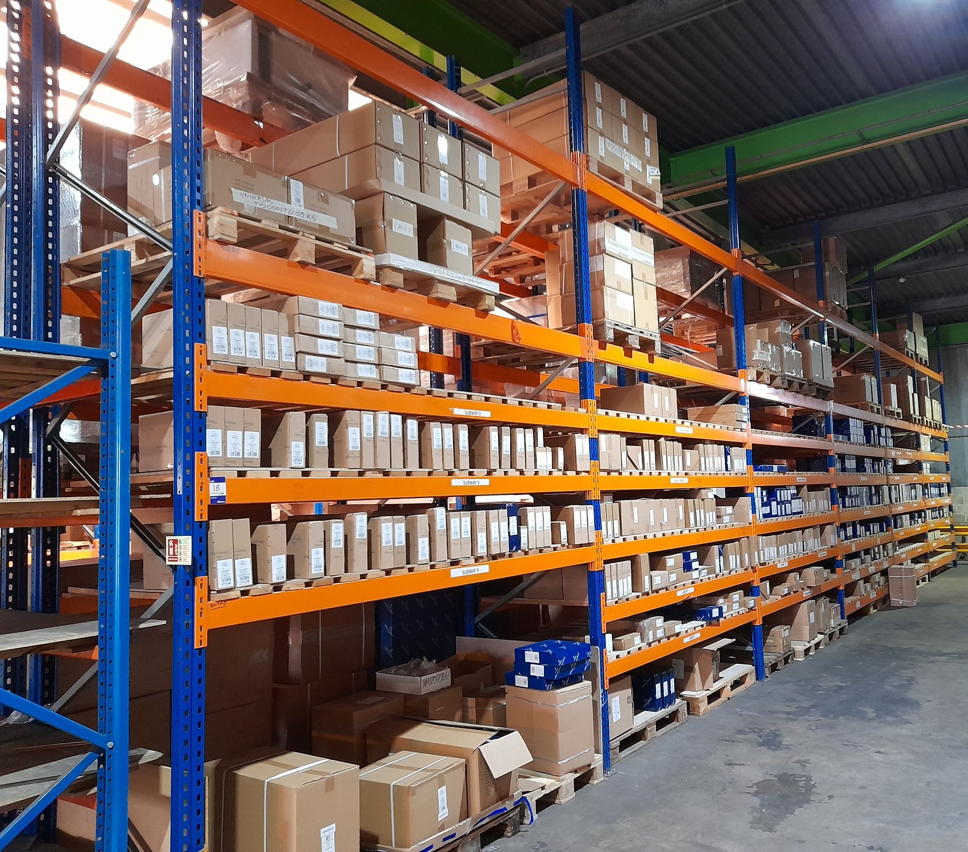 6 x Bays of pallet racking, comprising 7 x endfram - Image 2 of 2