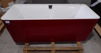 Villeroy & Boch red bath tub (1800x800x600) (Ex-display, viewing strongly recommended as some