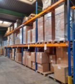 6 x Bays of pallet racking, comprising 7 x endfram