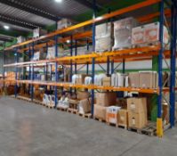 5 x Bays of pallet racking, comprising 6 x endfram