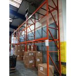 11 bays of orange bolt-less racking height approx