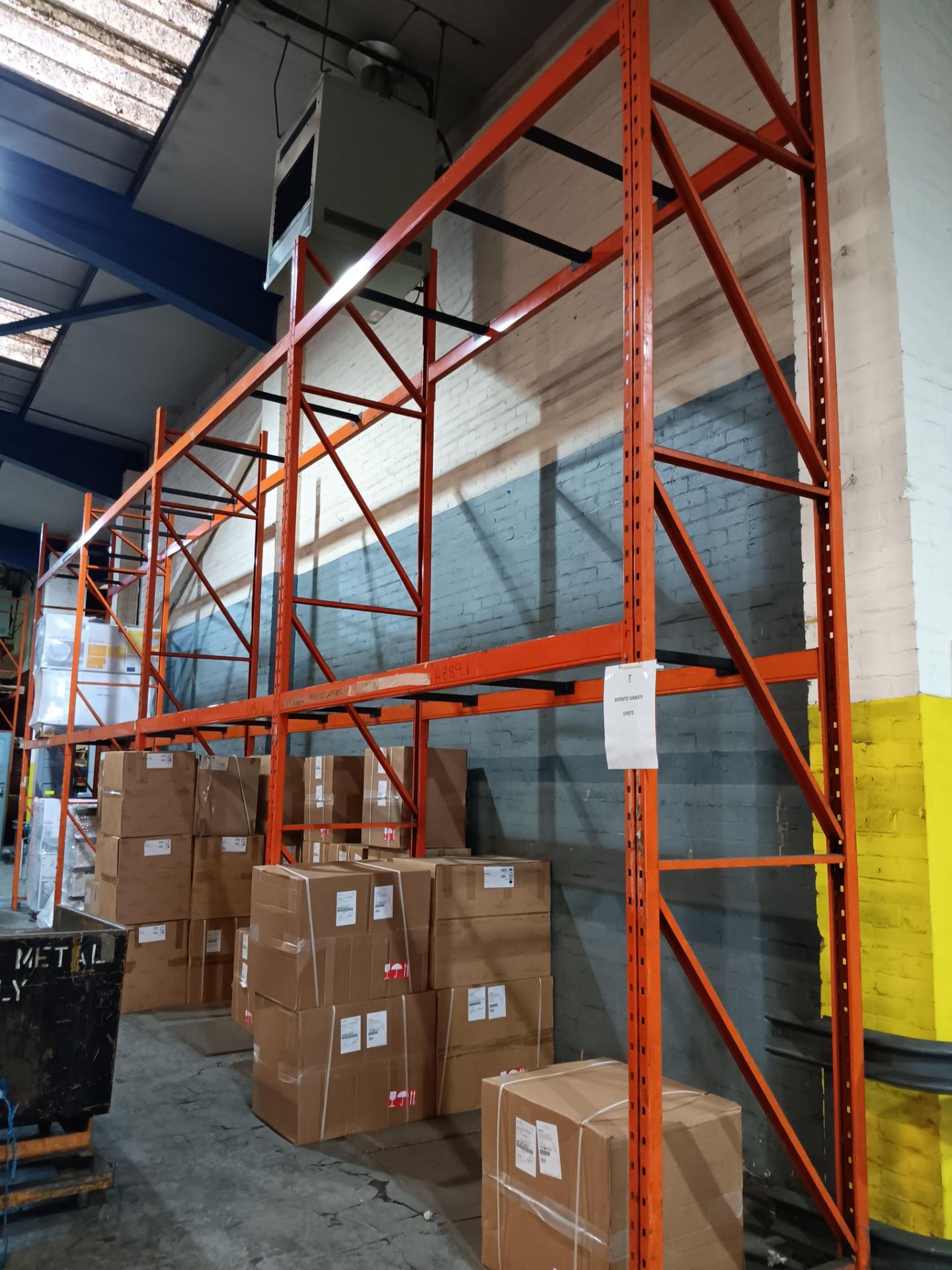 11 bays of orange bolt-less racking height approx