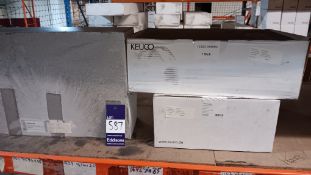 3 x Keuco products to boxes - Please see photo for full description. LOCATED ON MEZZANINE, ACCESS