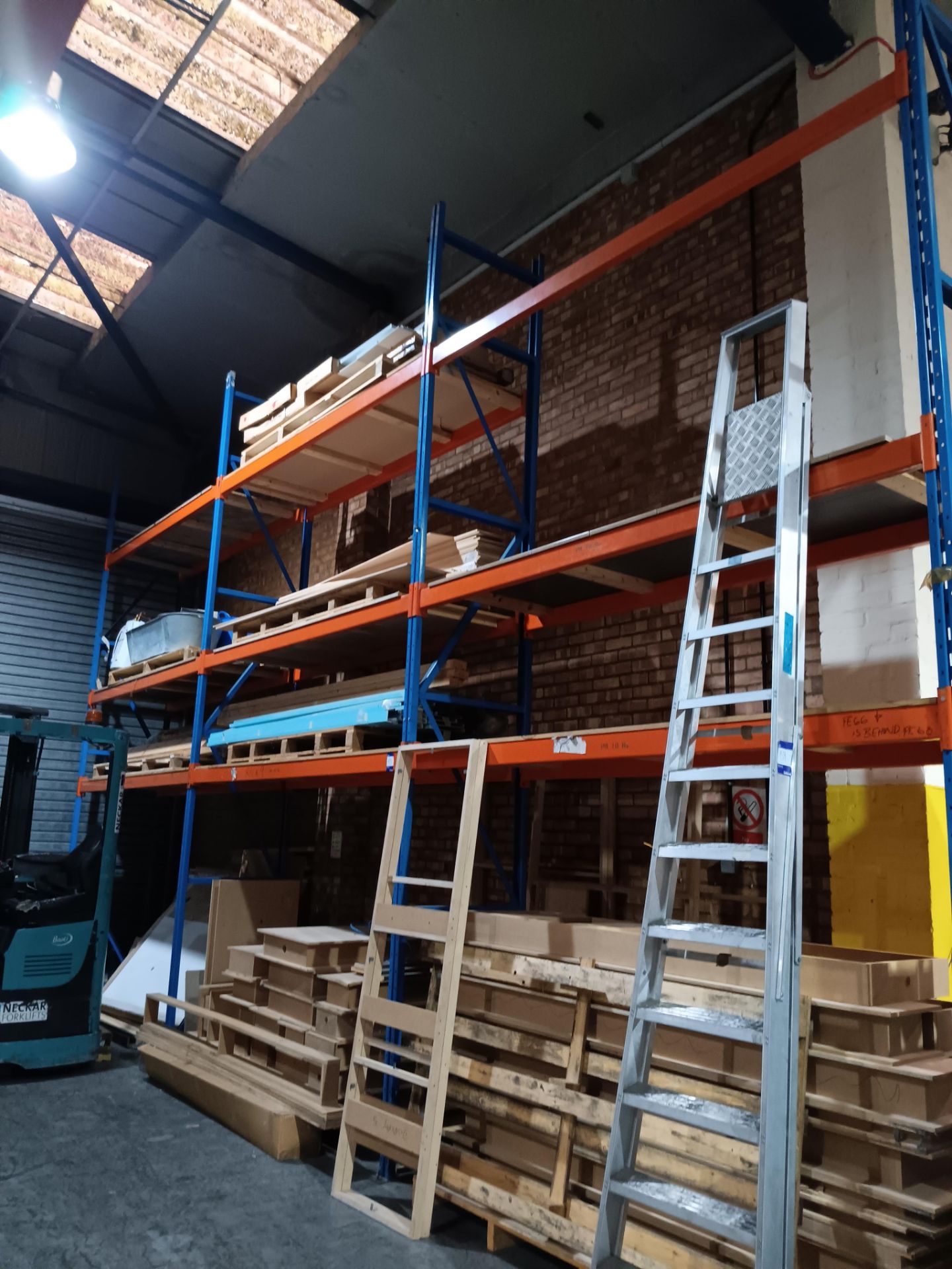 5 bays of orange and blue bolt-less racking height - Image 2 of 2