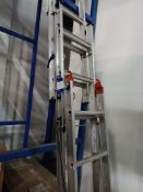 Triple section aluminium step ladder