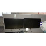 2x Acer KA220HQ LCD monitor with over hanging divi