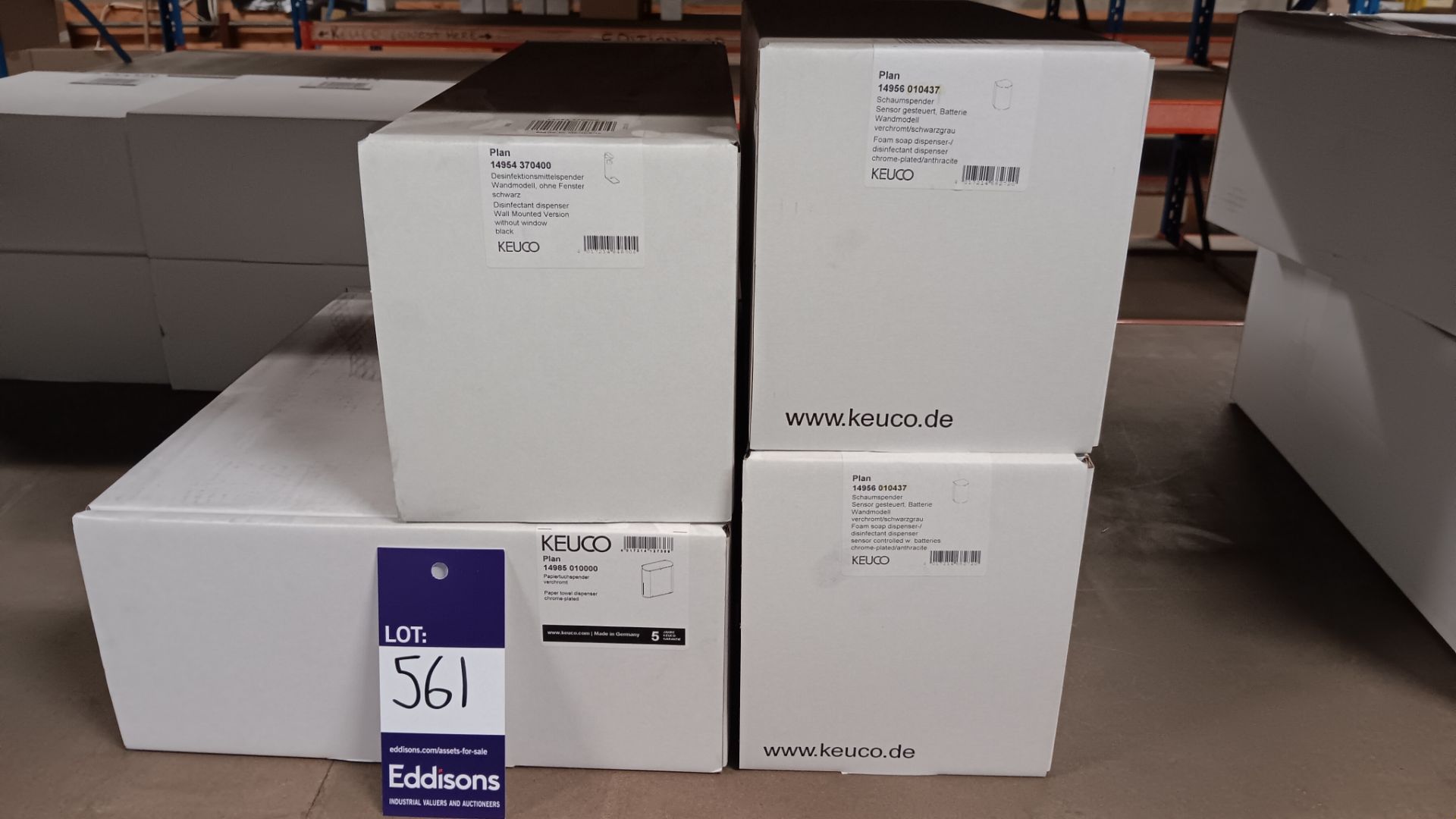 4 x Various Keuco dispensers - Please see photo for full description. LOCATED ON MEZZANINE, ACCESS