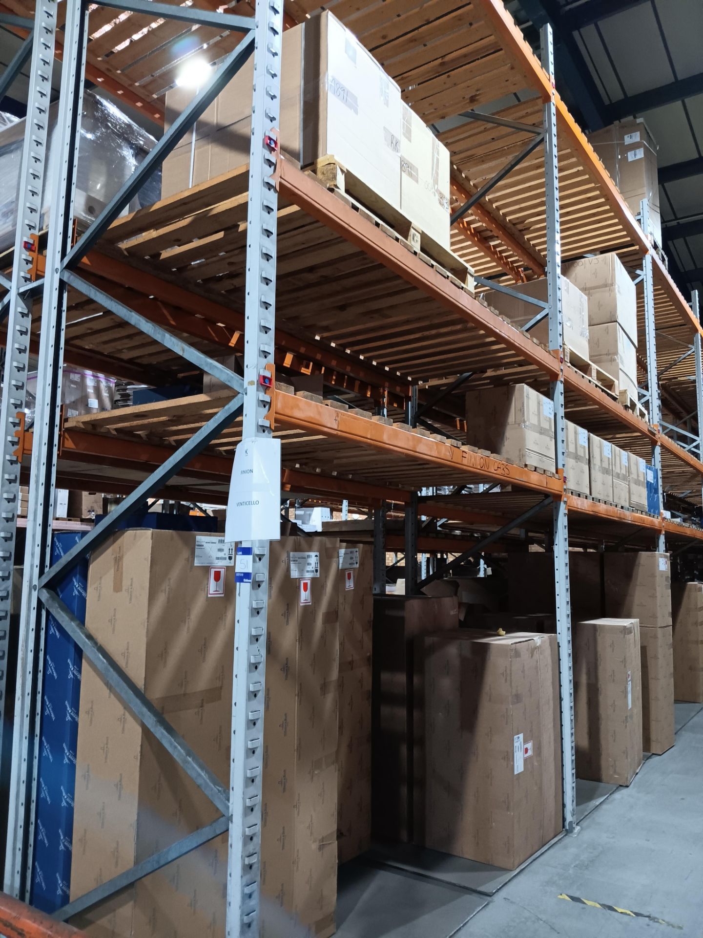 6 Bay Racking 6 bays of grey and orange heavy duty bolt-less racking height approx 5 ...