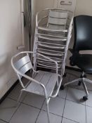 Metal silver tubular chairs