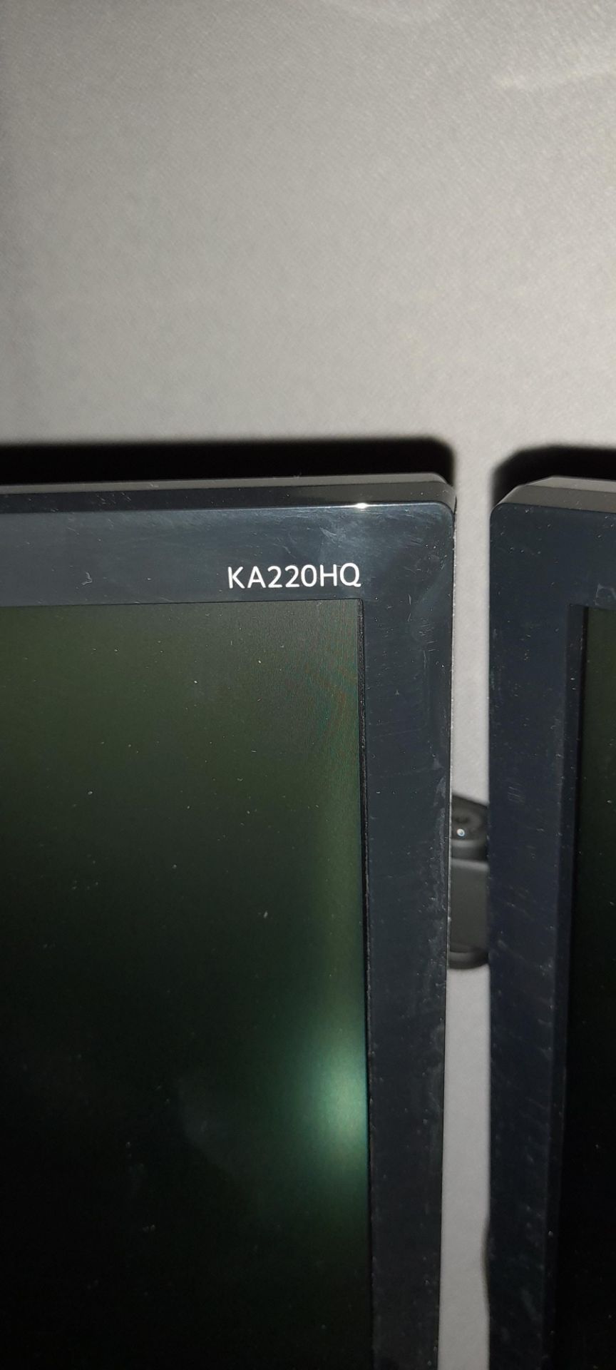 2x Acer KA220HQ LCD monitor with twin arm mount. L - Image 3 of 4