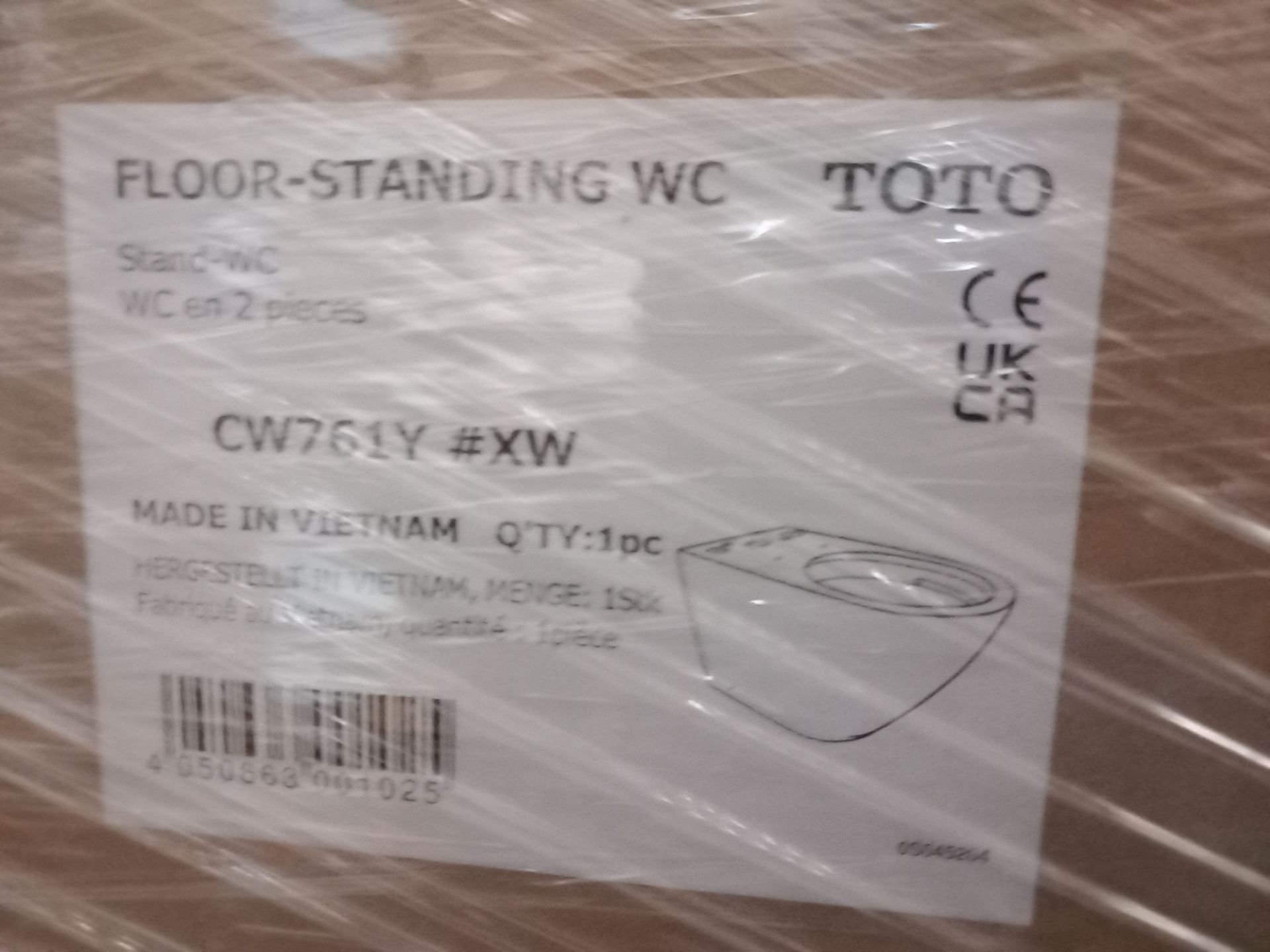 2x Toto CW761Y #XW floor standing WC - Image 2 of 2