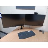 2x Philips monitors with twin arm desk mount