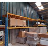 4 x Assorted bays of pallet racking, comprising 5