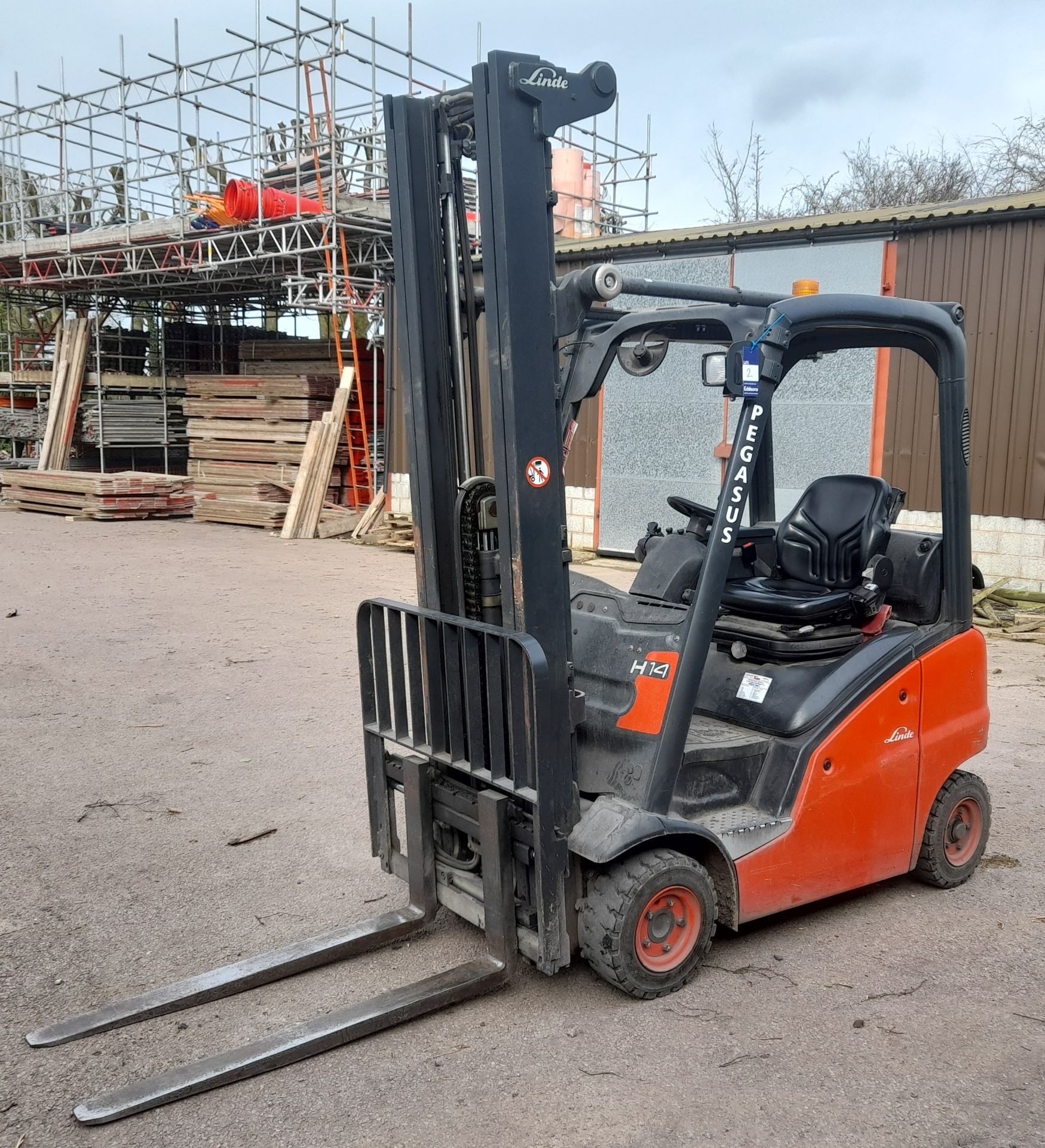 Linde H14T-01 LPG Forklift truck, 4476 Hours, Seri