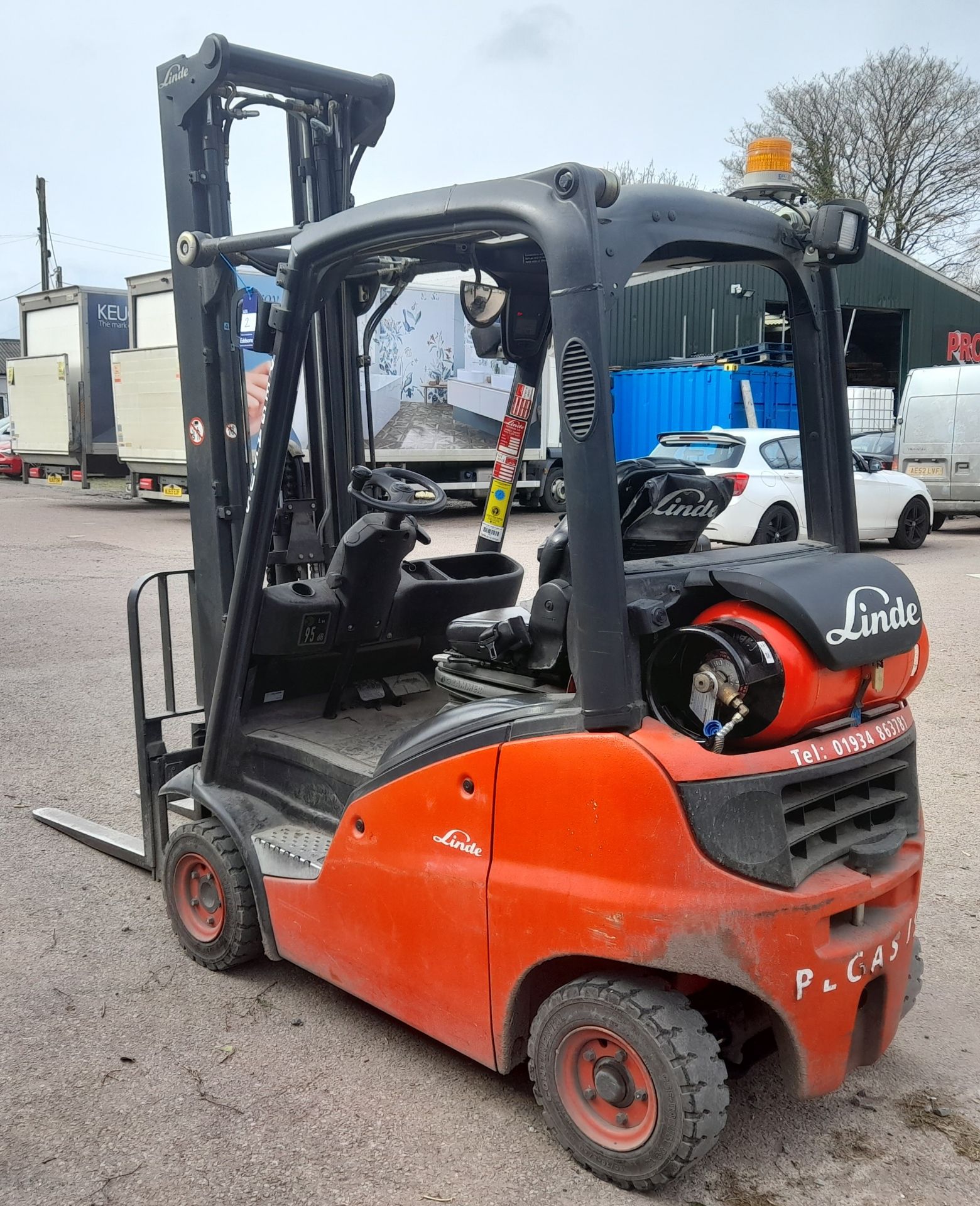 Linde H14T-01 LPG Forklift truck, 4476 Hours, Seri - Image 3 of 12