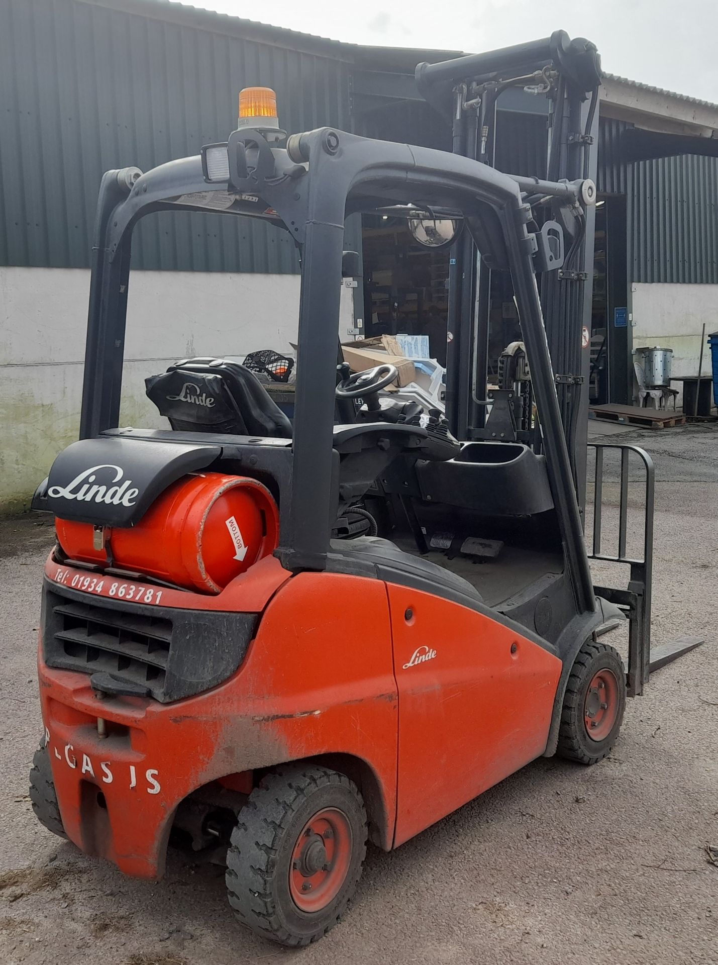 Linde H14T-01 LPG Forklift truck, 4476 Hours, Seri - Image 5 of 12