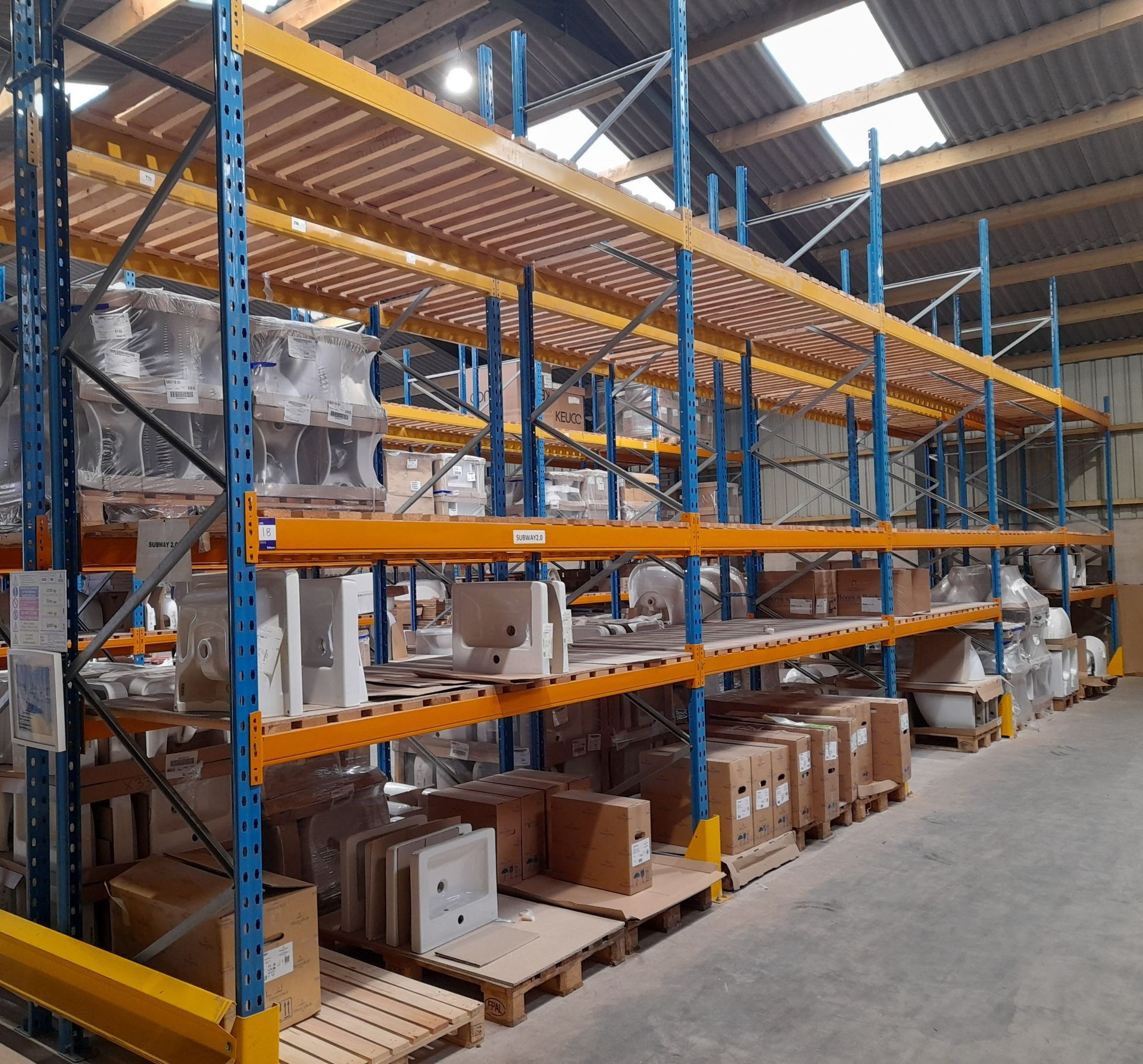 5 x Bays of Link 51M pallet racking, comprising 6