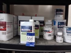 Quantity of Alexseal Epoxy top coats and primers (Part Tins)