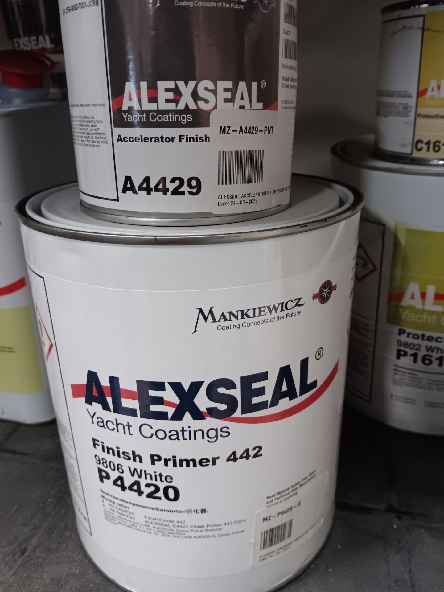 Quantity of Alexseal Epoxy top coats and primers (Part Tins) - Image 4 of 11