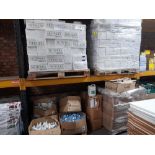 Contents of shelves as lotted to include 2 x pallets of Aldivera hand sanitiser foam each pallet