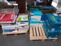 2 x Pallets of assorted A3/A4 paper from Mondi, Discovery etc. as lotted per photos