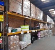 8 Bays of link 51M boltless pallet racking comprising 9 x 4m x 90cm uprights, 32 x 2.8m closed end