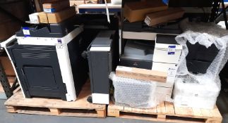 Quantity of photocopiers/laser printers and consumables comprising Olivetti Colour MF254, Develop