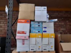 Pallet comprising quantity of various A4 paper as lotted per photos to include 2 boxes of Pioneer
