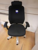 Black Ergonomic multi setting office chair as lotted per photographs,