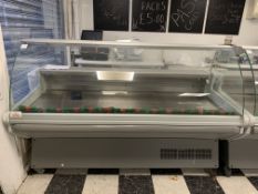 Lowe Mobile Refrigerated Display Counter on Castor Wheels 1880 x 1000 x 1350 mm (display area 1.26m