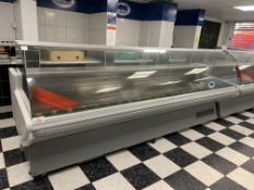 Lowe Mobile Refrigerated Display Counter on Castor Wheels 3100 x 1000 x 1350 mm (display area 2.1m s