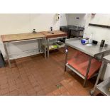 4 x Preparation Tables - 2 x with Acrylic Chopping Boards