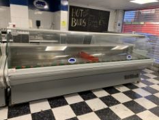 Lowe Mobile Refrigerated Display Counter on Castor Wheels 3100 x 1000 x 1350 mm (display area 2.1m s