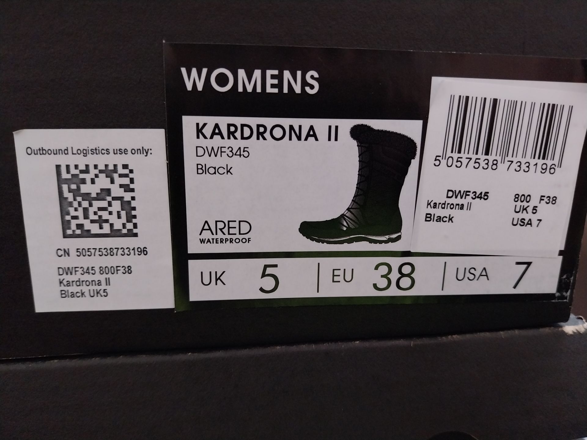 4 x Pairs of DARE2B Womens Kardrona II DWF345 Black; Size: 5 - Image 2 of 3