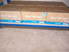 6 x Alpina MTB17 Helmet, Black-White-Red (Size 58-61), Boxed