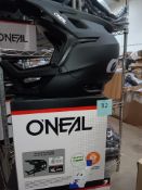 O'Neal Transition Helmet, Solid Black Silver (Adult XL)