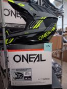 O'Neal Backflip Helmet Strike V.23, Black / Neon Yellow (Adult M), Boxed