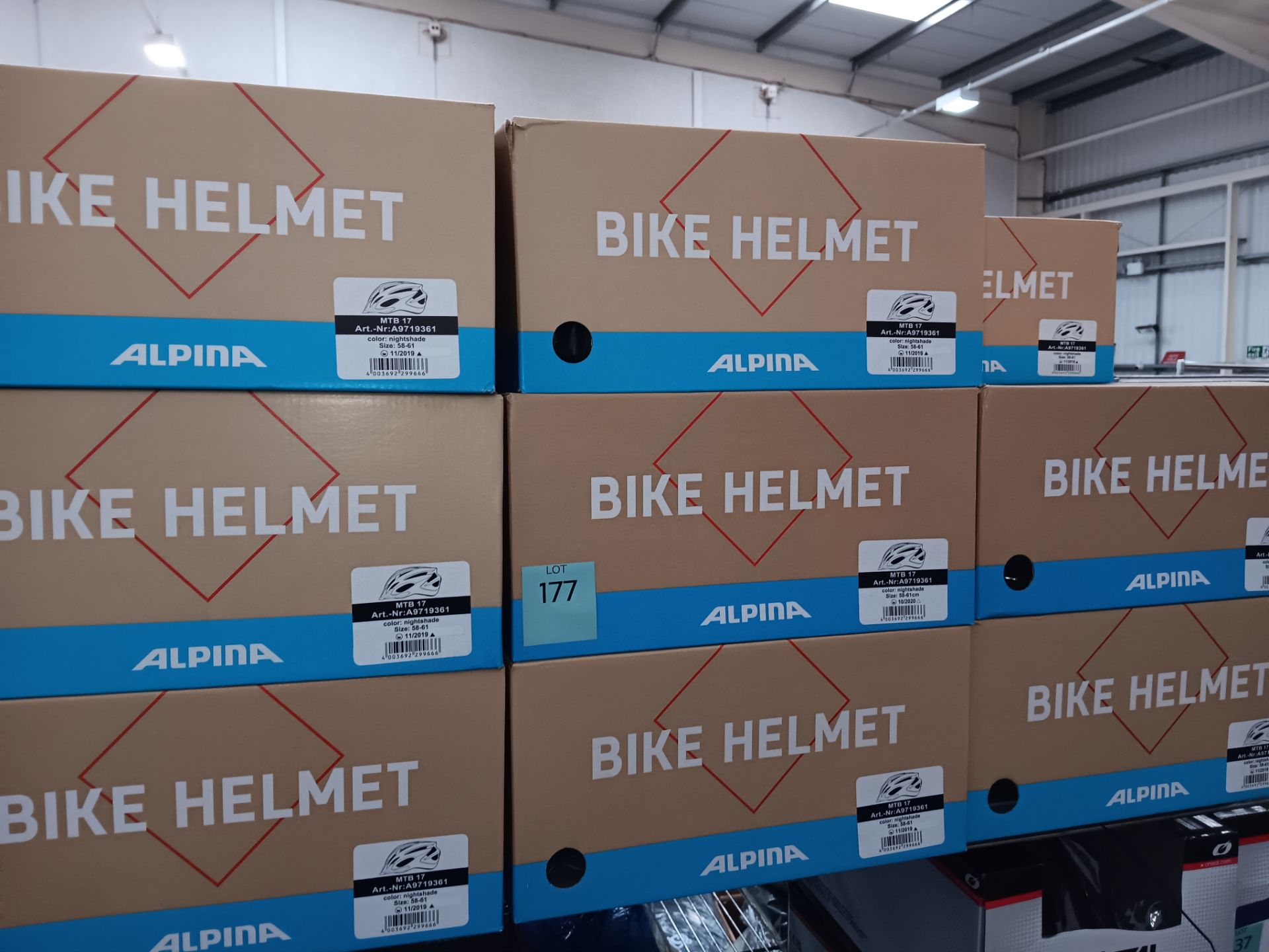 17 x Alpina MTB17 Helmet, Nightshade (Size 58-61), Boxed