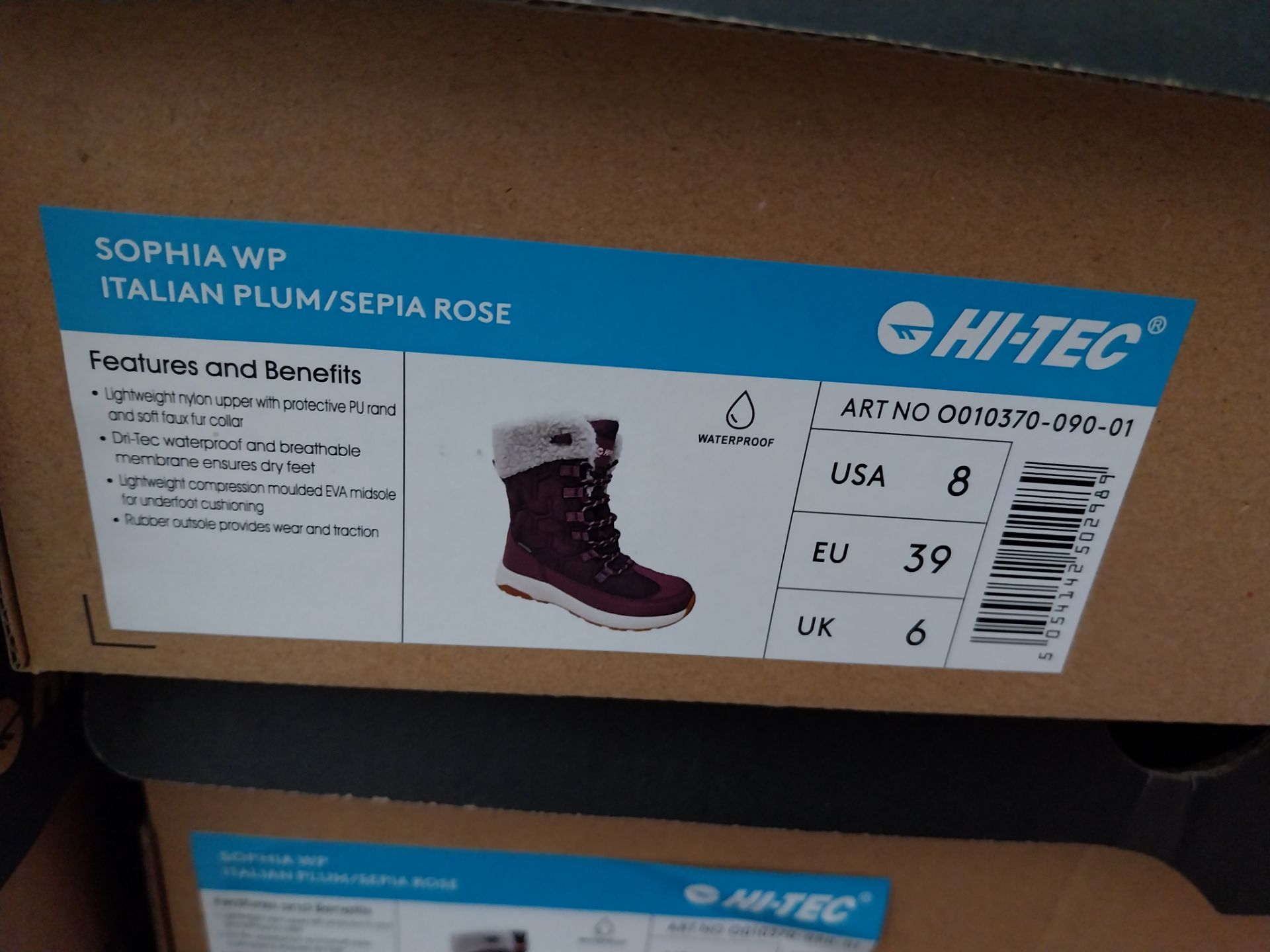 6 x Pairs of Hi-Tec Sophia WP Italian Plum/Sepia Rose; Size: 6 - Image 2 of 3