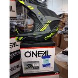 O'Neal Backflip Helmet Strike V.23, Black / Neon Yellow (Adult XL), Boxed