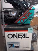 O'Neal Sonus Helmet, Split Black / Teal (Adult L), Boxed