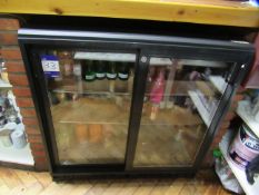 Undercounter Double Sliding Door Display Fridge