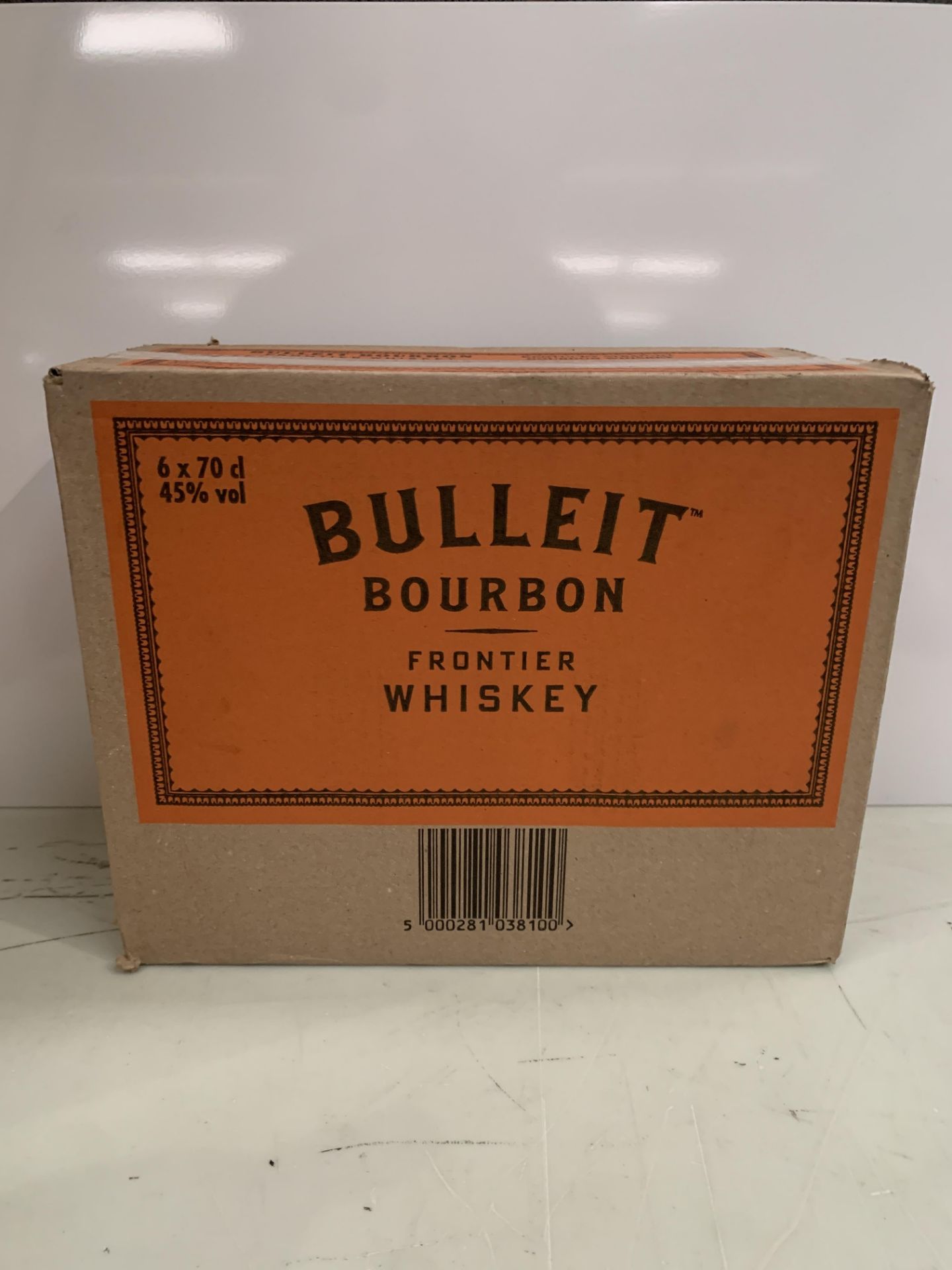 1 x Box (six bottles) of Bulleit Bourbon Frontier Whiskey 70cl 45% - Image 3 of 3