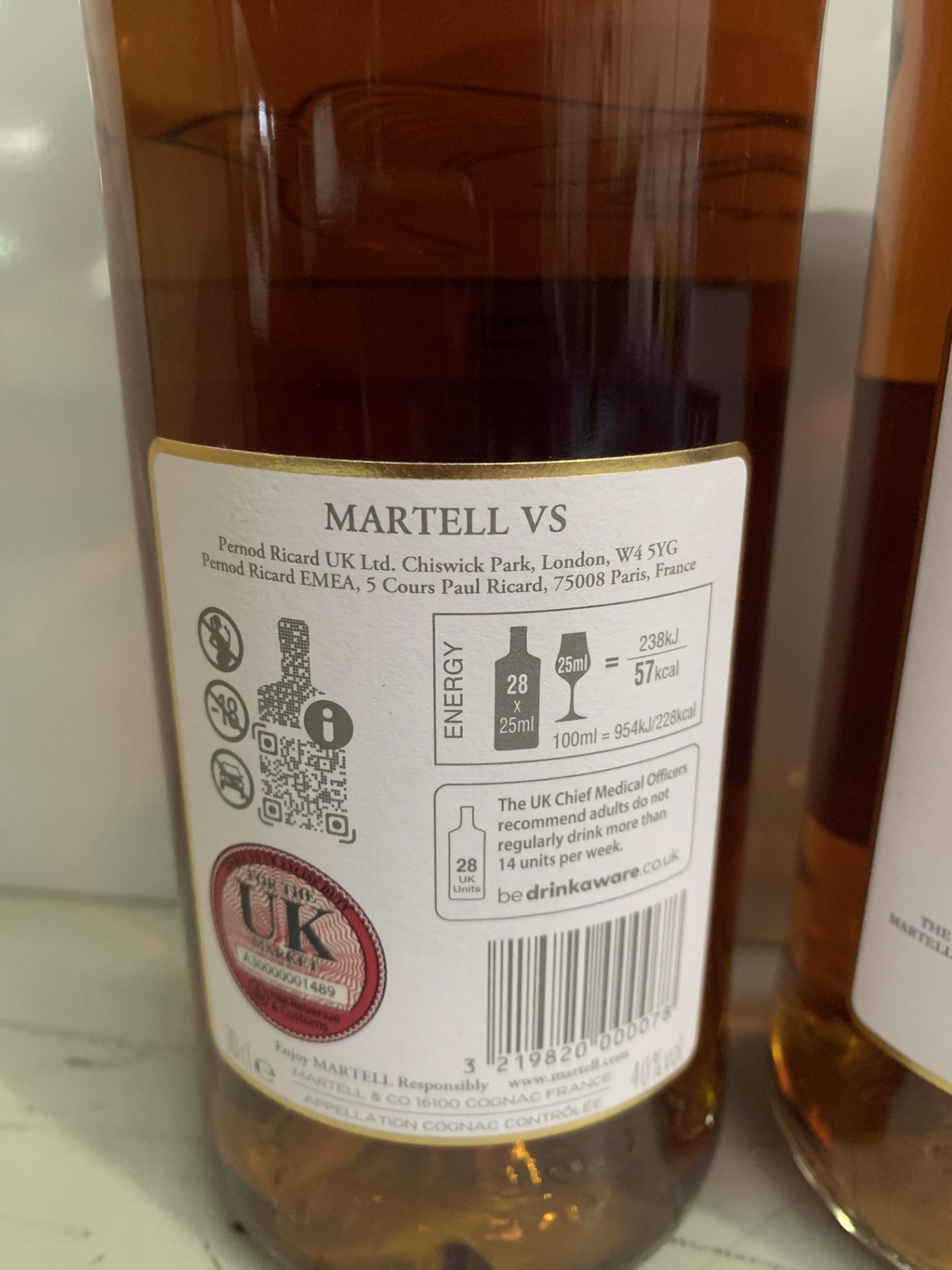 2 x Bottles of Martell VS Cognac 70cl 40% - Image 3 of 3