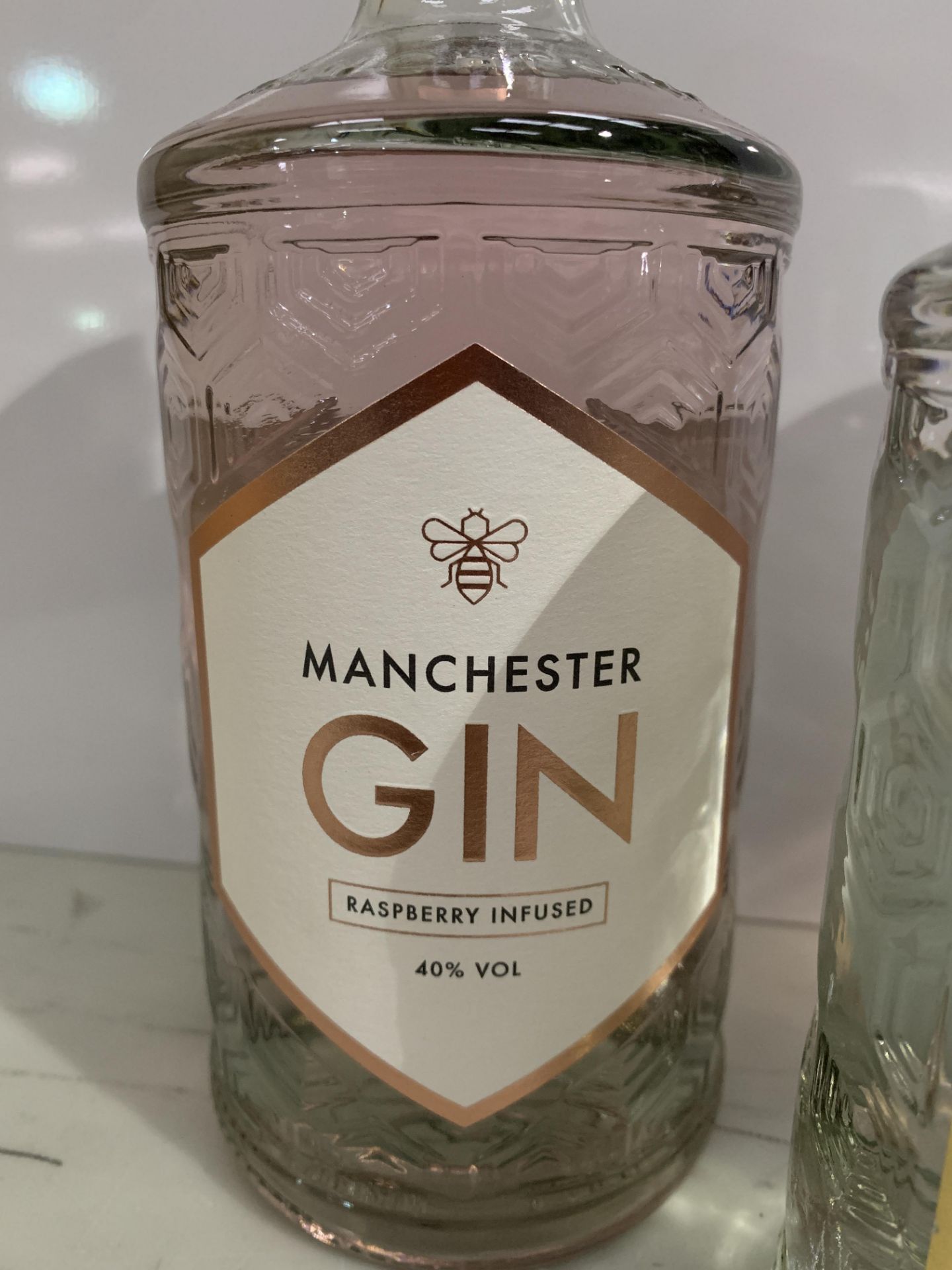 3 x Bottles of Manchester Gin Including; 2 x Raspberry Infused 70cl 40% and 1 x Wild Spirit 50cl 40% - Image 4 of 5