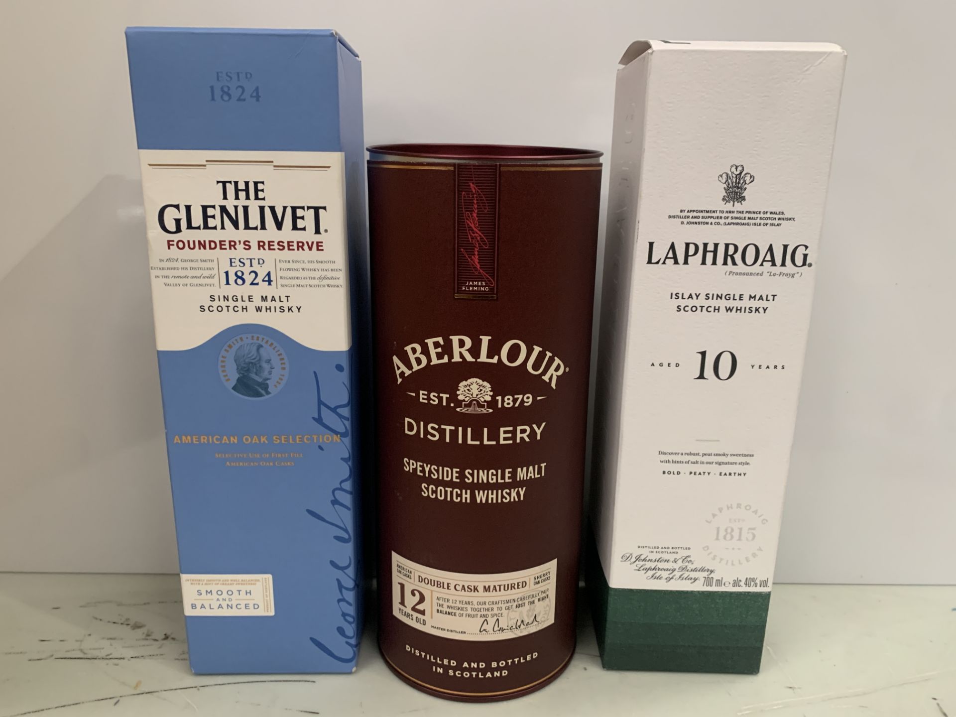 3 x Boxed Bottles of Whiskey Including the Glenlivet Founder's Reserve 70cl 40%; Aberlour 12-Year-Ol - Image 9 of 9